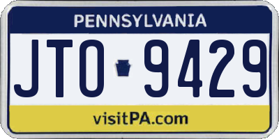 PA license plate JTO9429