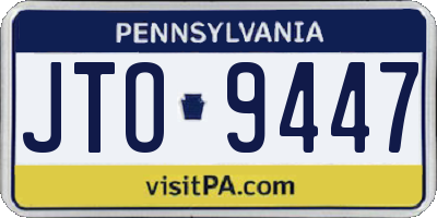 PA license plate JTO9447