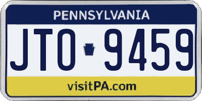 PA license plate JTO9459