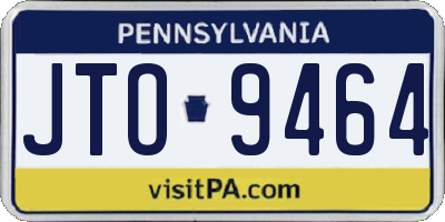PA license plate JTO9464