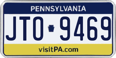 PA license plate JTO9469