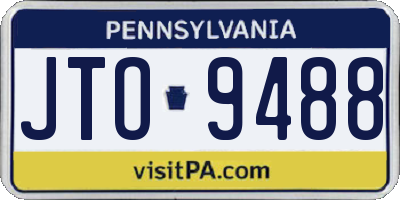 PA license plate JTO9488