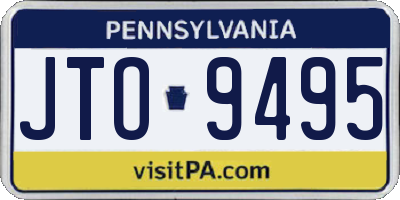 PA license plate JTO9495