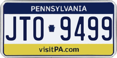 PA license plate JTO9499
