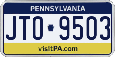 PA license plate JTO9503