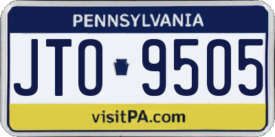 PA license plate JTO9505