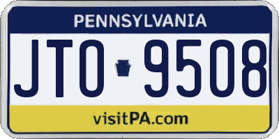 PA license plate JTO9508