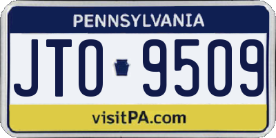 PA license plate JTO9509