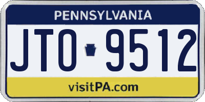 PA license plate JTO9512