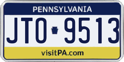 PA license plate JTO9513