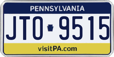 PA license plate JTO9515