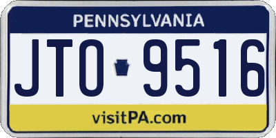 PA license plate JTO9516