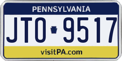 PA license plate JTO9517