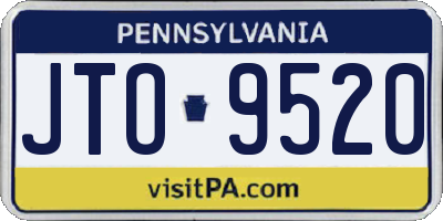 PA license plate JTO9520