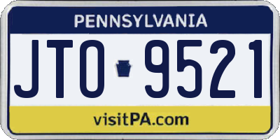 PA license plate JTO9521