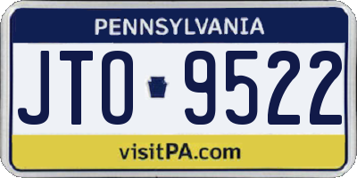 PA license plate JTO9522
