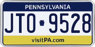 PA license plate JTO9528