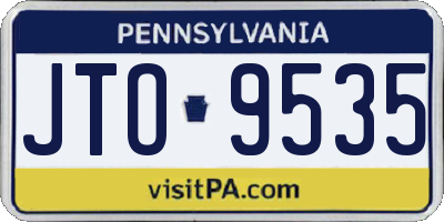 PA license plate JTO9535