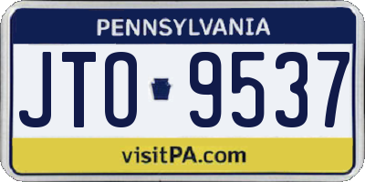 PA license plate JTO9537