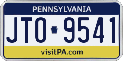 PA license plate JTO9541