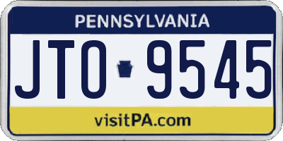 PA license plate JTO9545