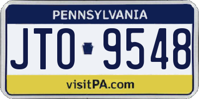 PA license plate JTO9548