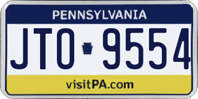 PA license plate JTO9554