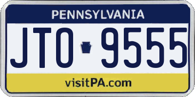 PA license plate JTO9555