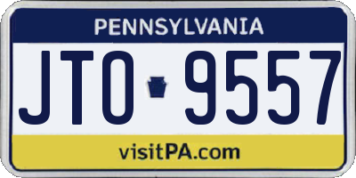 PA license plate JTO9557