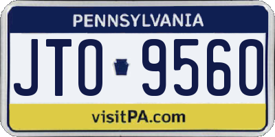 PA license plate JTO9560