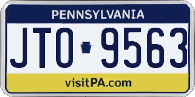 PA license plate JTO9563