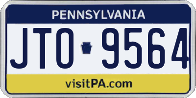 PA license plate JTO9564