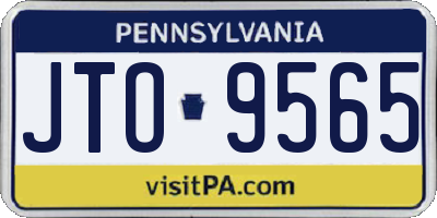 PA license plate JTO9565