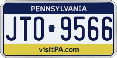 PA license plate JTO9566