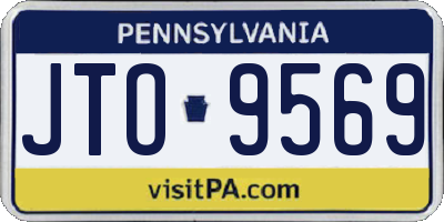 PA license plate JTO9569