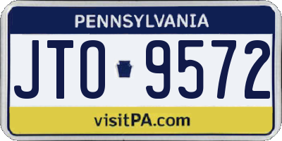 PA license plate JTO9572