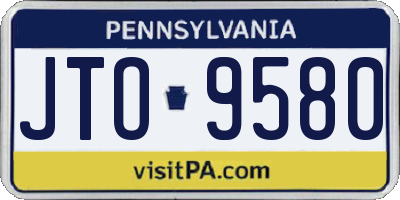 PA license plate JTO9580