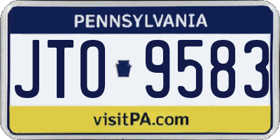 PA license plate JTO9583