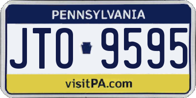PA license plate JTO9595