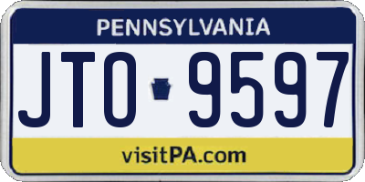 PA license plate JTO9597