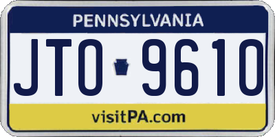 PA license plate JTO9610