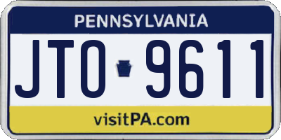 PA license plate JTO9611