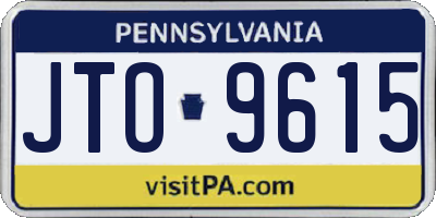 PA license plate JTO9615