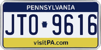 PA license plate JTO9616