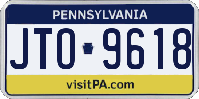 PA license plate JTO9618