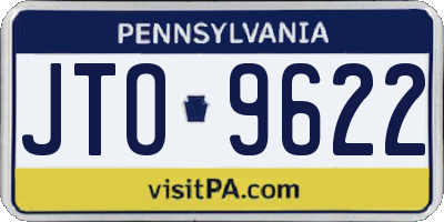 PA license plate JTO9622