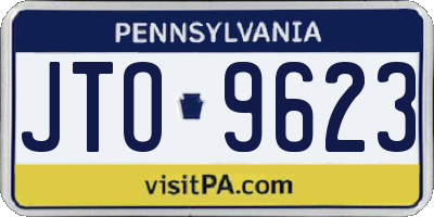 PA license plate JTO9623