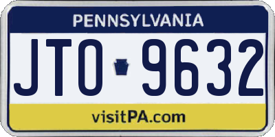 PA license plate JTO9632