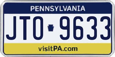 PA license plate JTO9633