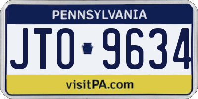 PA license plate JTO9634